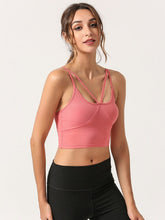 Spaghetti Strap Breathable Yoga Camisole With Breast Pad Mssza