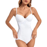Strappy Bralette Lingerie With Underwire Cup Shapewear Bodysuit Mssza
