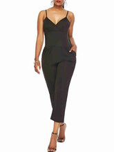 Straps Neck Sleeveless Spaghetti Straps Cotton Blend Cropped One Piece Outfit Mssza