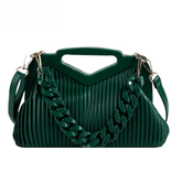 Stripe Soft Surface Attached With Hanging Strap Geometric Minority Design Cross-Body Bag 300x110x190mm Mssza