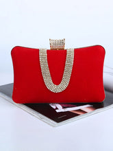 Suede Rhinestone Patchwork Evening Bags Mssza