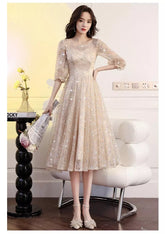 New Stylish O-Neck Evening Dress Mssaz Desses