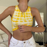 Tie Dye Print Sleeveless Tanks Top Mssza