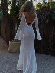 Knitted Bandage Side Split Sleeveless Slim Hip Wrap Evening Casual Dress Mssaz Desses