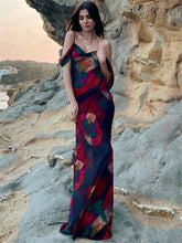 Printed Backless High Waist Holiday Beach Y2k Printed Casual Dress Mssaz Desses