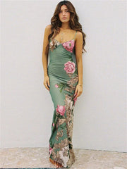 Halter Female Backless V-Neck Maxi Elegant Sleeveless Party Casual Dress Mssaz Desses