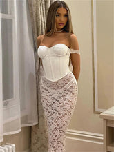 Printed For Elegant Patchwork See-Through Casual Dress Mssaz Desses