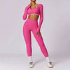 Trendy Crop Top And High Waist Leggings 2 Pieces Yoga Set Sportswear Mssza