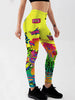 Trendy Cute English letters Style Printed High Waisted Yoga Leggings Mssza
