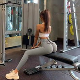 Trendy Knit No Pocket High Waist Elastic Waist Yoga Leggings Mssza