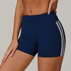 Trendy Knitted No Pocket Nylon High Waisted Shorts Mssza