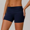 Trendy Knitted Nylon High Waisted Yoga Shorts Sportswear Mssza