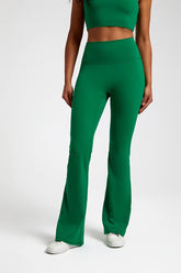 Trendy Plain Soft High Waist Full Length Flared Pants Mssza