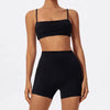 Trendy Quick Drying Yoga Gym Bra And Hight Waisted Short 2 Piece Set Mssza