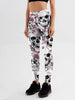 Trendy Skull Rose Printed Ankle-Length Workout Leggings Mssza