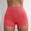 Trendy Soft Pop Solid Color High Waist Gym Yoga Short Mssza
