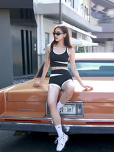 Trendy Sports Short Skirt And Top Thin Yoga 2 Piece Sets Mssza