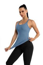 Trendy U-Neck Basic Breathable Camisole Sportswear Mssza