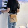 Trendy Version Versatile Handheld Crossbody Bucket Beach Vacation Woven Bag Mssza