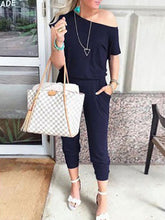 Two Piece Sets Polyester Pants Off-The-Shoulder Casual Outfit Mssza
