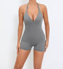 Hip-lifting Halter Pocket Tight Shorts Yoga Jumpsuits Mssza