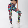 Trendy Cartoon Printed High Waist Ankle-Length Sports Legging Mssza