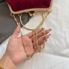 Vintage Designer With Chain Bags Lock Shell Clip Retro Evening Handbags Mssza