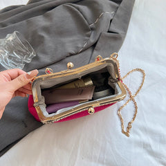 Vintage Designer With Chain Bags Lock Shell Clip Retro Evening Handbags Mssza