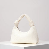 Vintage Polyester Zipper Woven Knotted Handbag Mssza