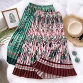 Vintage Printing Long Midi Skirt Mssza