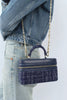 Vintage Solid Woolen Box Chains Sling Clutch Square Bag Mssza