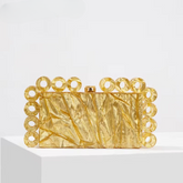 High Quality Acrylic ivory Box Clutch Mssza