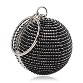 Bead Circular Shaped Diamonds Evening Bags Mssza