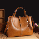 Women Faux Leather Solid Handbag Vintage Cross body Bag Mssza