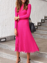 O Neck Long Sleeve Winter Dress Mssaz Desses
