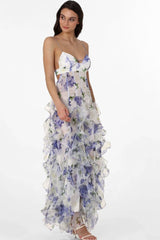 Alexia Ruffle Sheer Maxi Dress Mssaz Desses