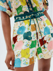 Fashionable Graffiti Print Shirt Shorts Set Mssaz Desses