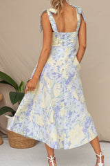 Beata Printed Strap Midi Dress Mssaz Desses