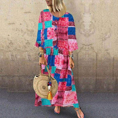 Boho Floral Long Maxi Sundress Mssaz Desses