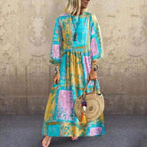 Boho Floral Long Maxi Sundress Mssaz Desses