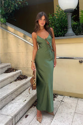 Isadora Maxi Dress Olive Mssaz Desses