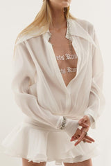 Felicia Chiffon Mini Shirt Dress Mssaz Desses