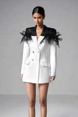 Joanne Lace Mini Blazer Dress Mssaz Desses