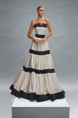 Karen Colorblock Bowknot Maxi Dress Mssaz Desses