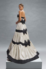 Karen Colorblock Bowknot Maxi Dress Mssaz Desses