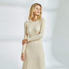 Long Knitted Sweater Dress for Casual Winter Sweater Dress Mssaz Desses