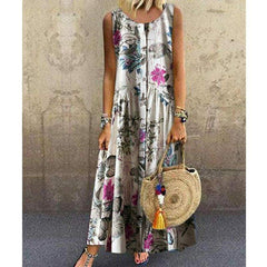 New Boho Sleeveless Dress Mssaz Desses