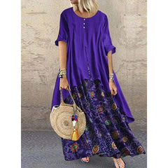 New Peasant Ethnic Boho Long Shirt Vest Dress Casual Long Sleeve Loose Kaftan Maxi Dress Sundress Plus Size Mssaz Desses