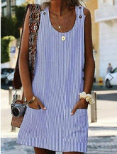 Plus Size Boho Stripe Short Mini Dress Mssaz Desses