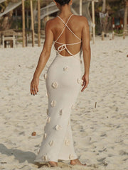 Knitted Floral Maxi Dresses Mssaz Desses